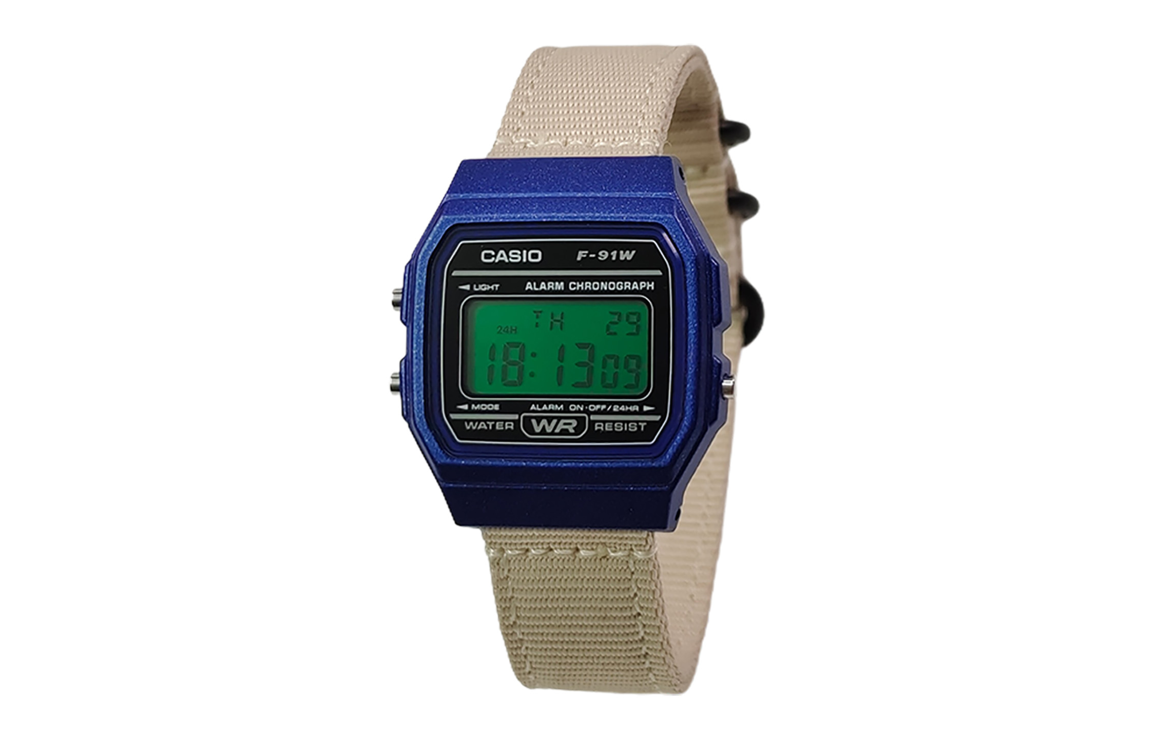 

CASIO Кварцевые часы унисекс с нейлоновым ремешком и черным циферблатом