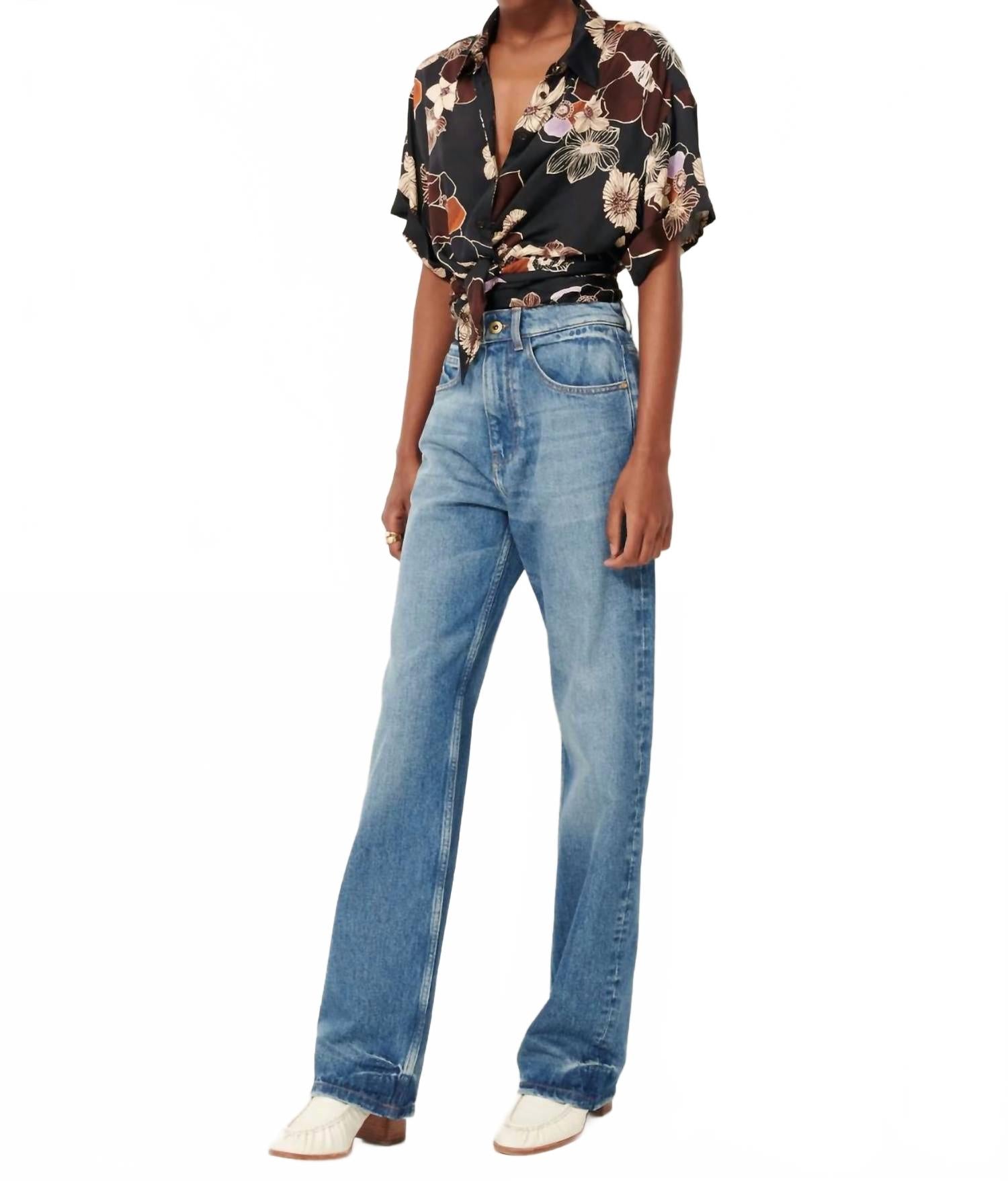 

Sessun Футболка с коротким рукавом Procida, цвет черный гибискус