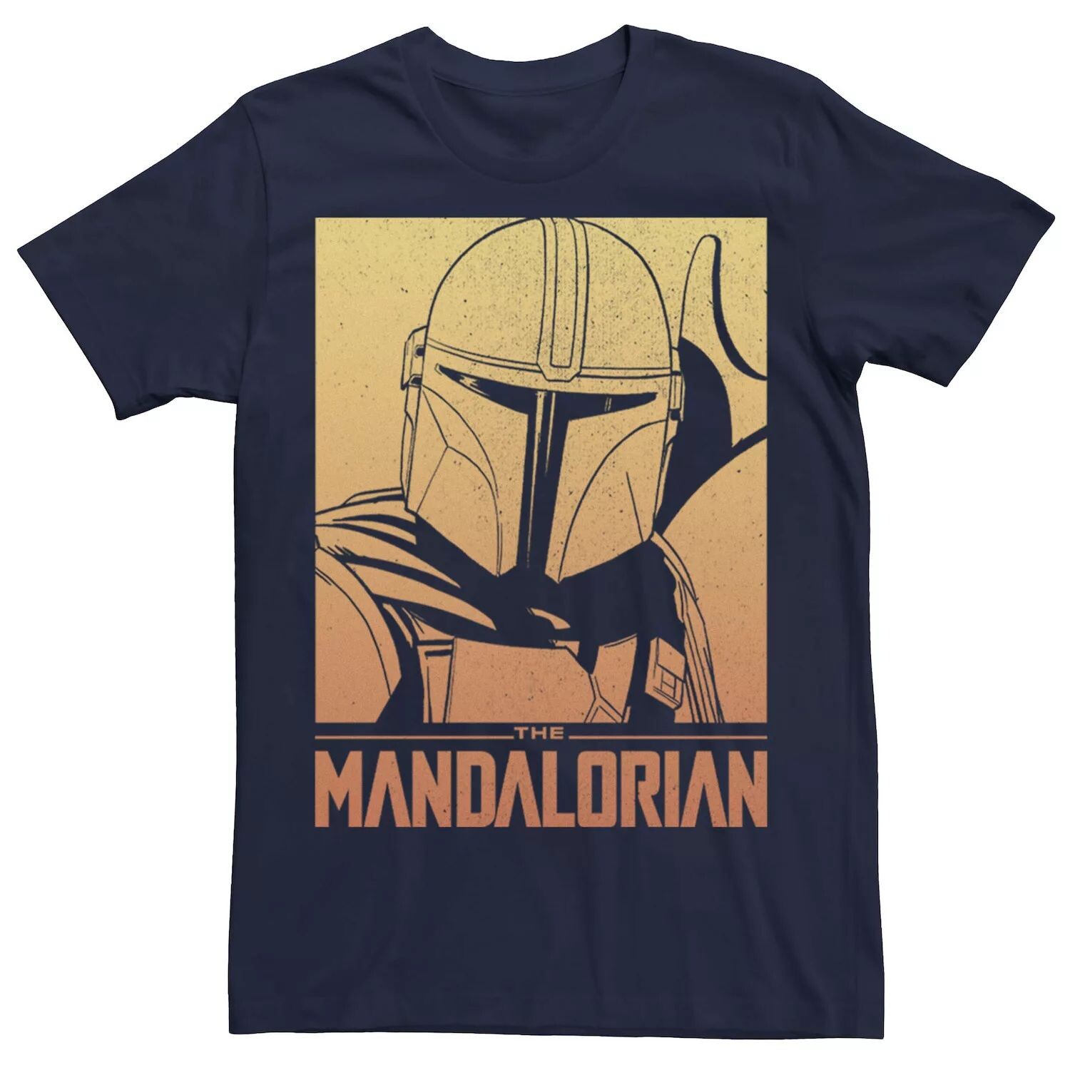 

Мужская футболка с градиентным плакатом The Mandalorian Sunset Star Wars