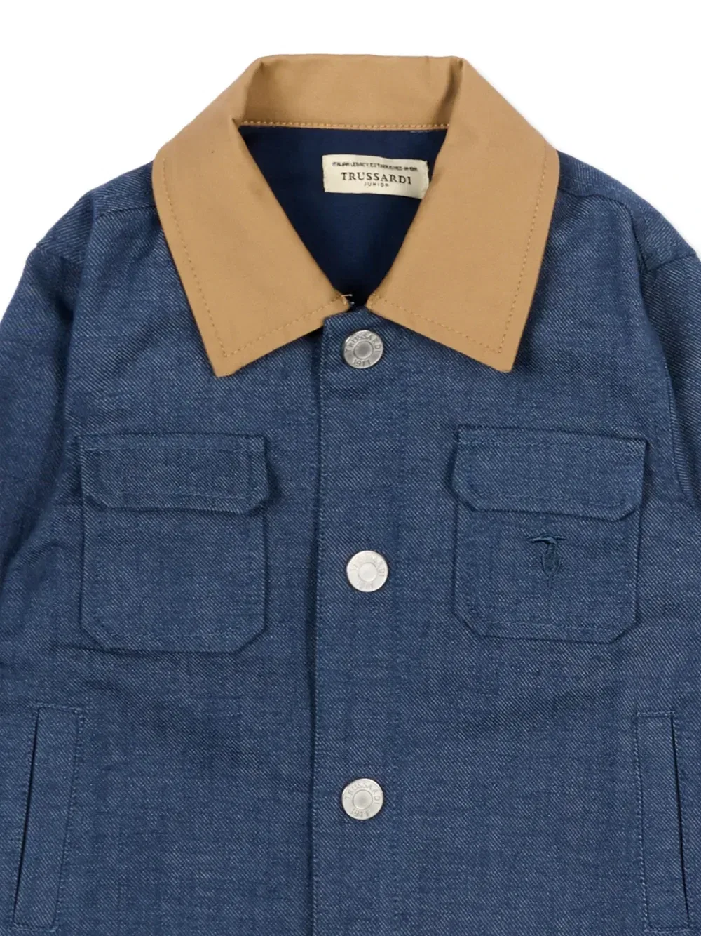 Куртка с воротником Trussardi Junior, синий — фото 3