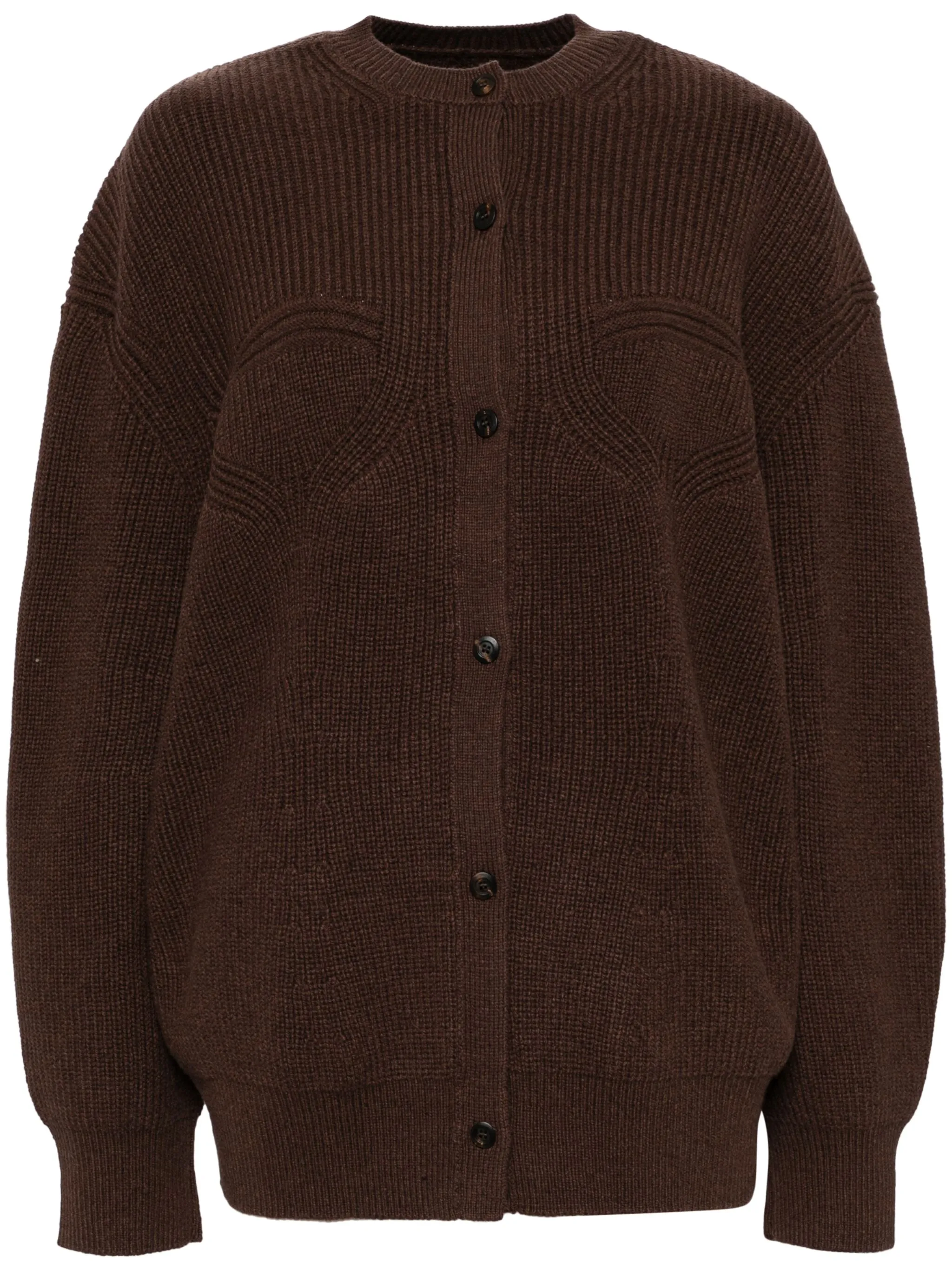 

Кардиган без воротника Jnby, коричневый