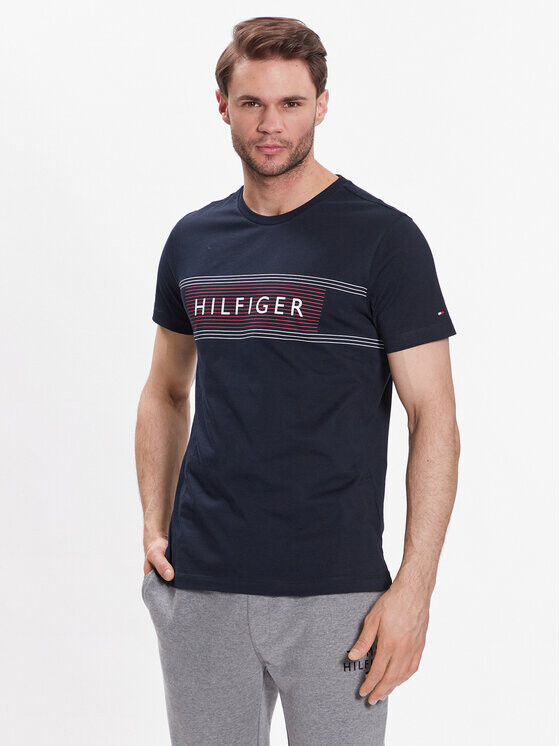 

Футболка узкого кроя Tommy Hilfiger, синий