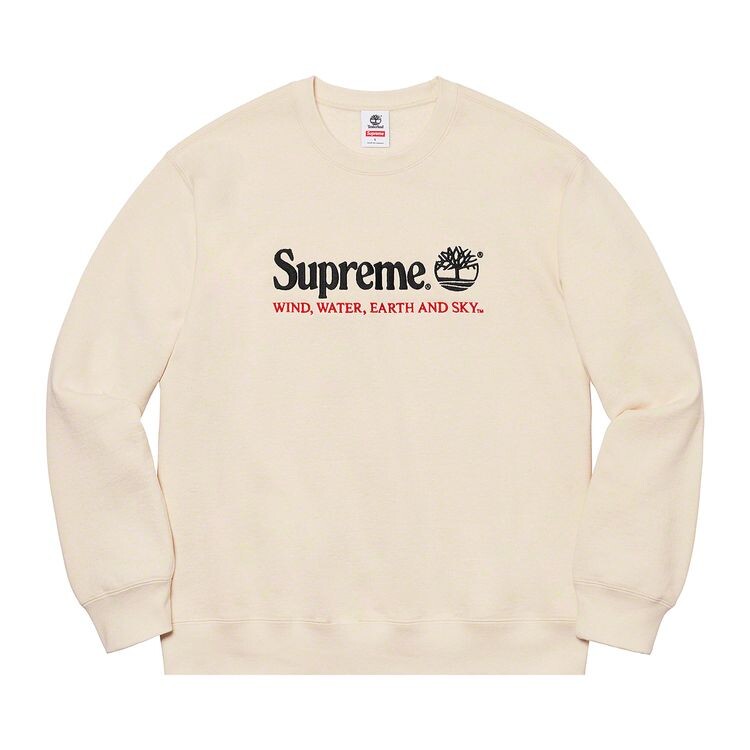 

Толстовка Supreme x Timberland Crewneck Natural, желто-коричневый