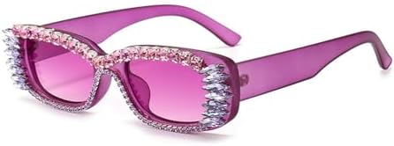 

Солнцезащитные очки для женщин 2027 года с инкрустацией кристаллами и бриллиантами, винтажные прямоугольные солнцезащитные очки для вечеринки, очки со стразами MTZJH, C5