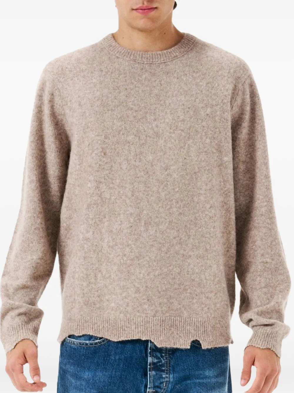 

Свитер с рваными краями Cycle, бежевый