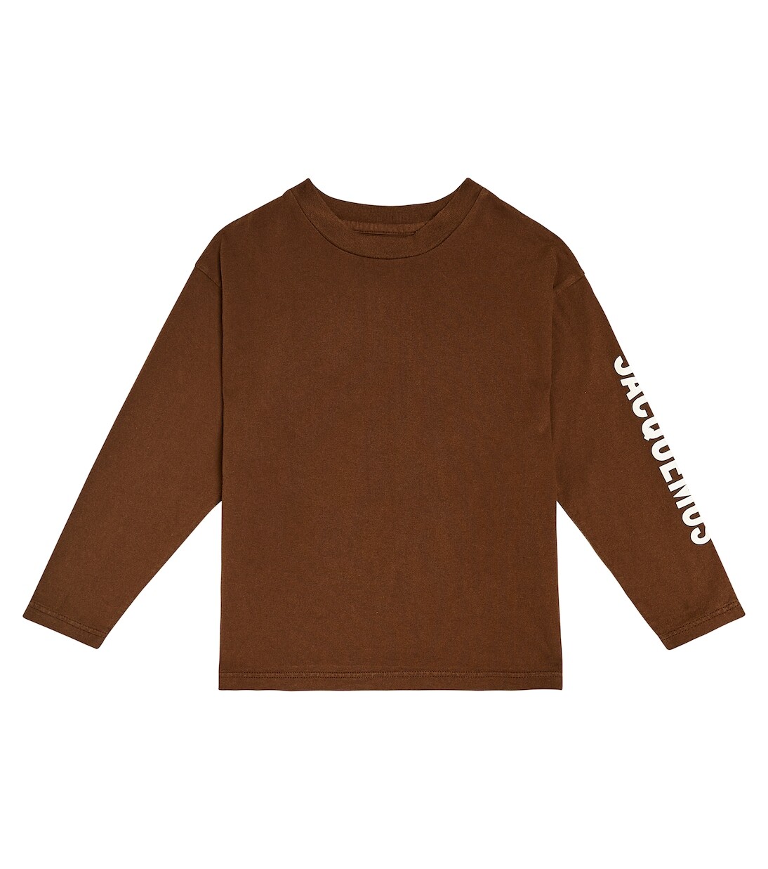 

Футболка из хлопкового джерси с логотипом Jacquemus Enfant, коричневый