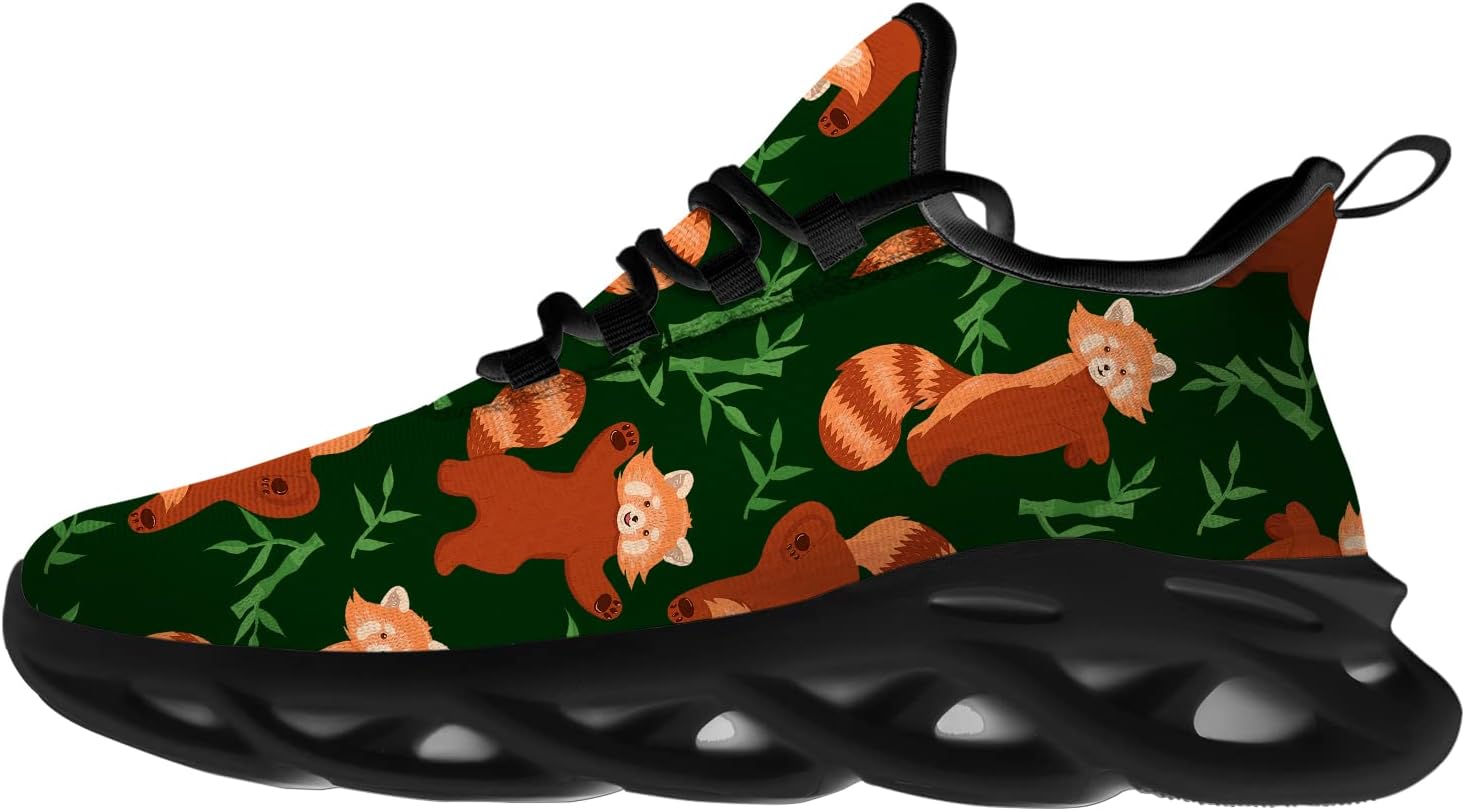 

Кроссовки Red Panda для женщин и мужчин, для бега по дороге, спортивные прогулки, теннис, легкие кеды, обувь с изображением животных, подарок для него и нее Ciadoon, зеленый