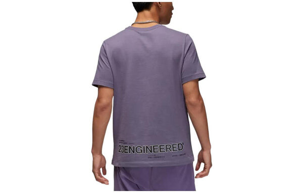 Футболка Air Jordan Solid Color Round Neck Pullover Brand Alphabet Pattern Short Sleeve T-Shirt Men's Canyon Purple, фиолетовый — фото 2