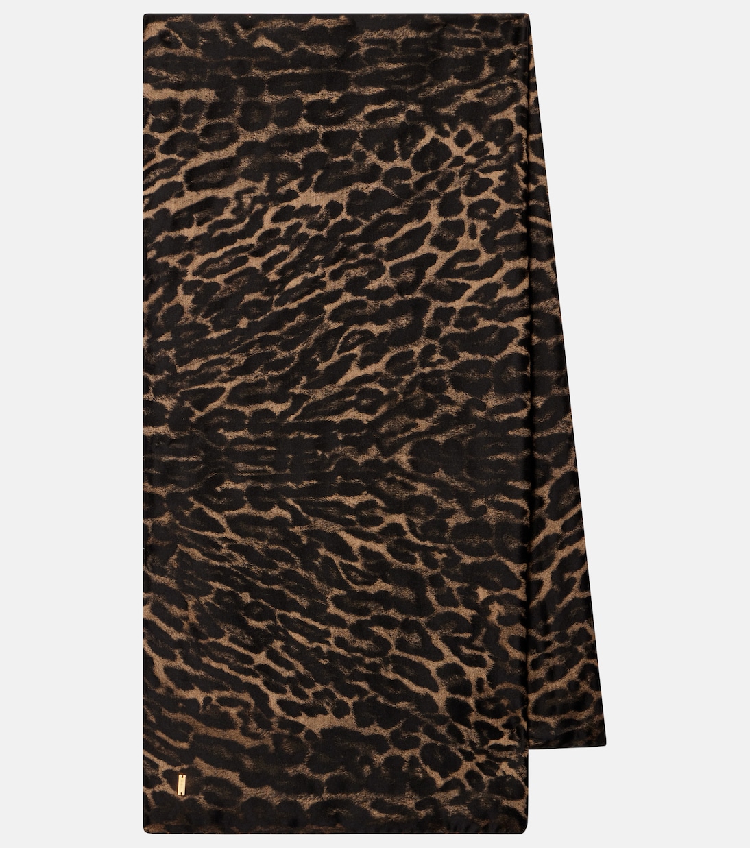

Шелковый и кашемировый шарф с леопардовым принтом Saint Laurent, Beige/Black
