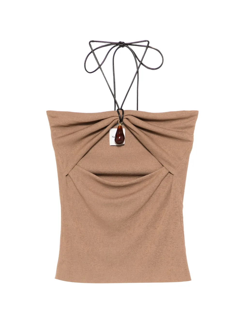 

Топ-бандо с вырезами Nanushka, бежевый