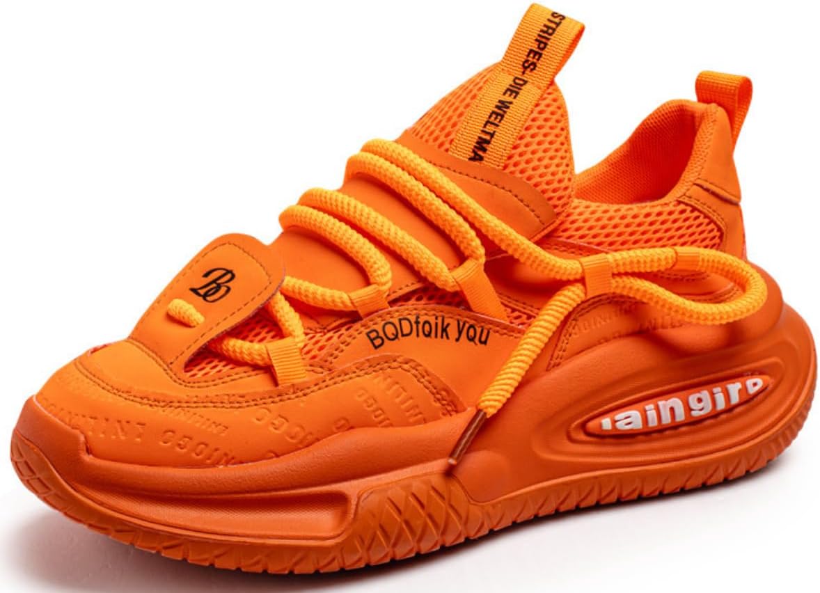 

Мужские повседневные кроссовки с мягкой подошвой, противоскользящие, однотонные, водонепроницаемые, дышащие, с сетчатым верхом Lexamen, оранжевый