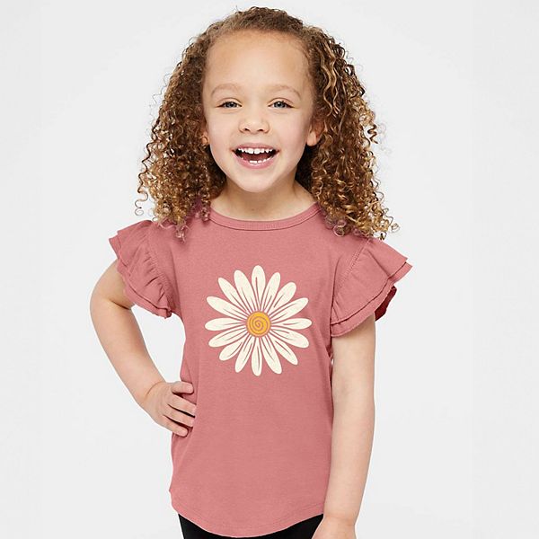 

Футболка с рукавами-крылышками White Daisy The Juniper Shop, Mauve