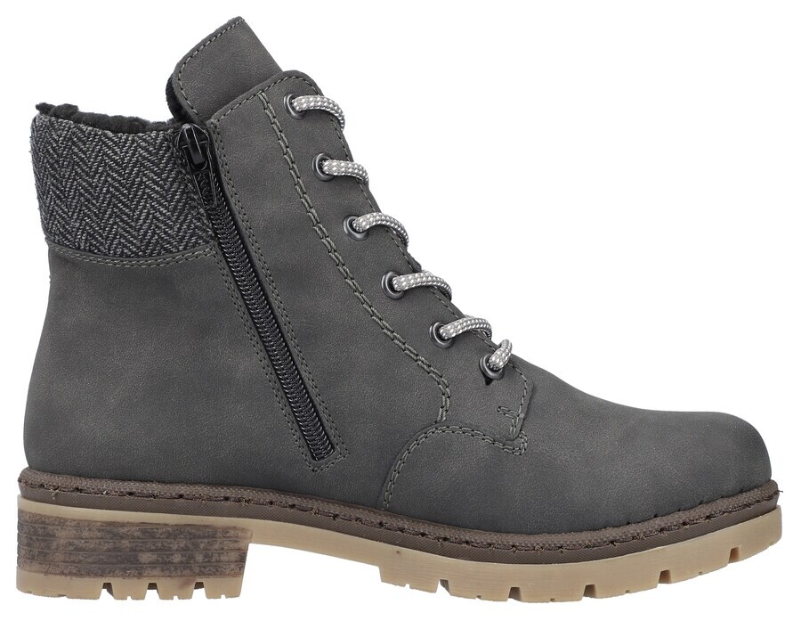 Ботинки женские Rieker Lace-Up Ankle Boots на шнуровке, темно-серый — фото 4