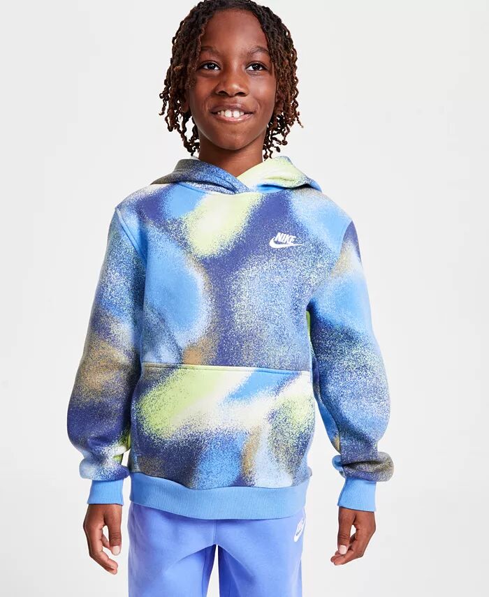 

Толстовка с капюшоном Big Kids Sportswear Club из флиса Nike, синий