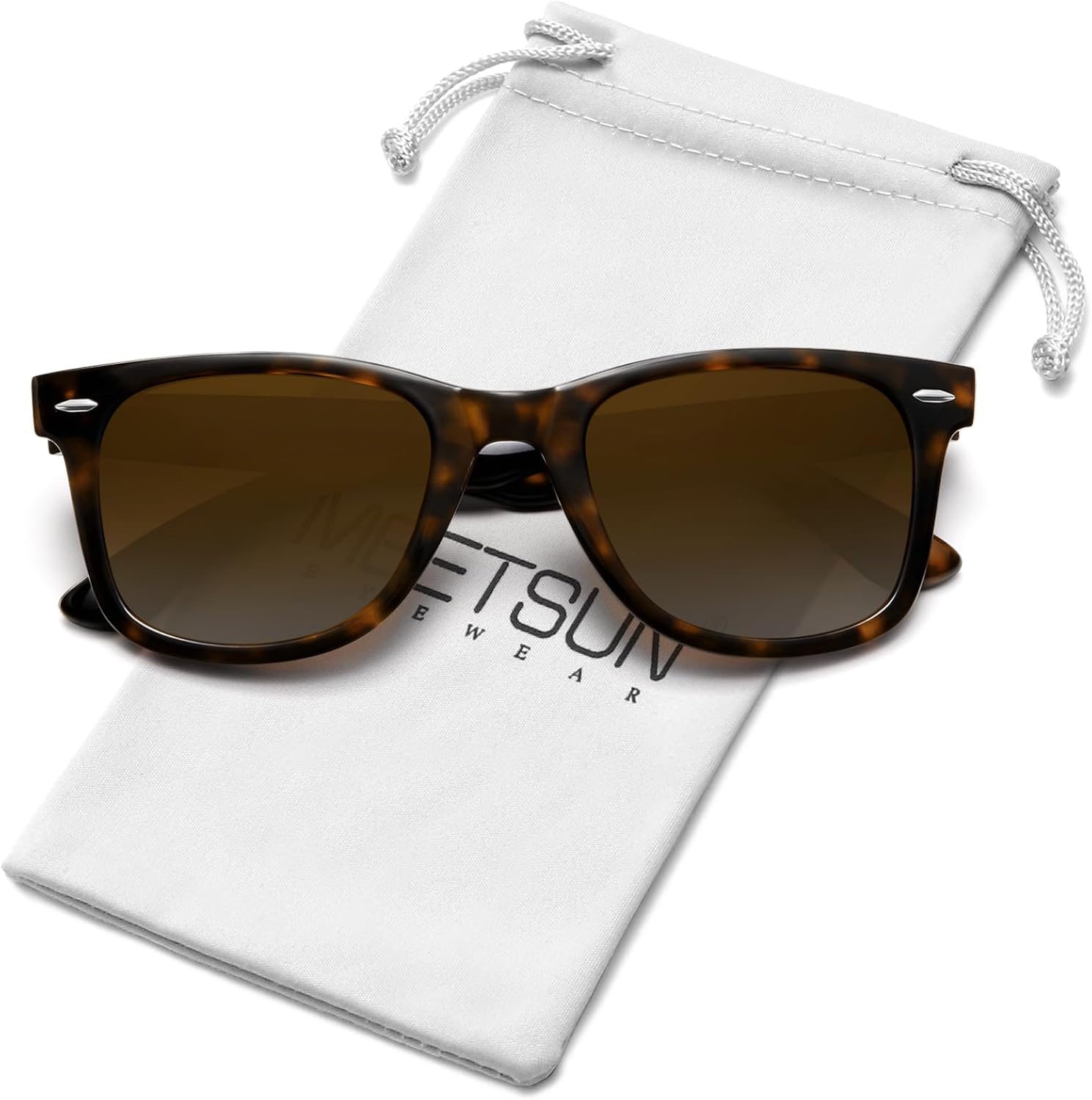 

Поляризованные солнцезащитные очки MEETSUN для женщин и мужчин, классическая ретро-квадратная оправа, очки для вождения, защита от УФ-излучения, A1 Tortoise Frame / Brown Gradient Lens