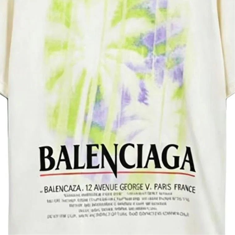 Футболка Slim Fit Balenciaga белая — фото 3