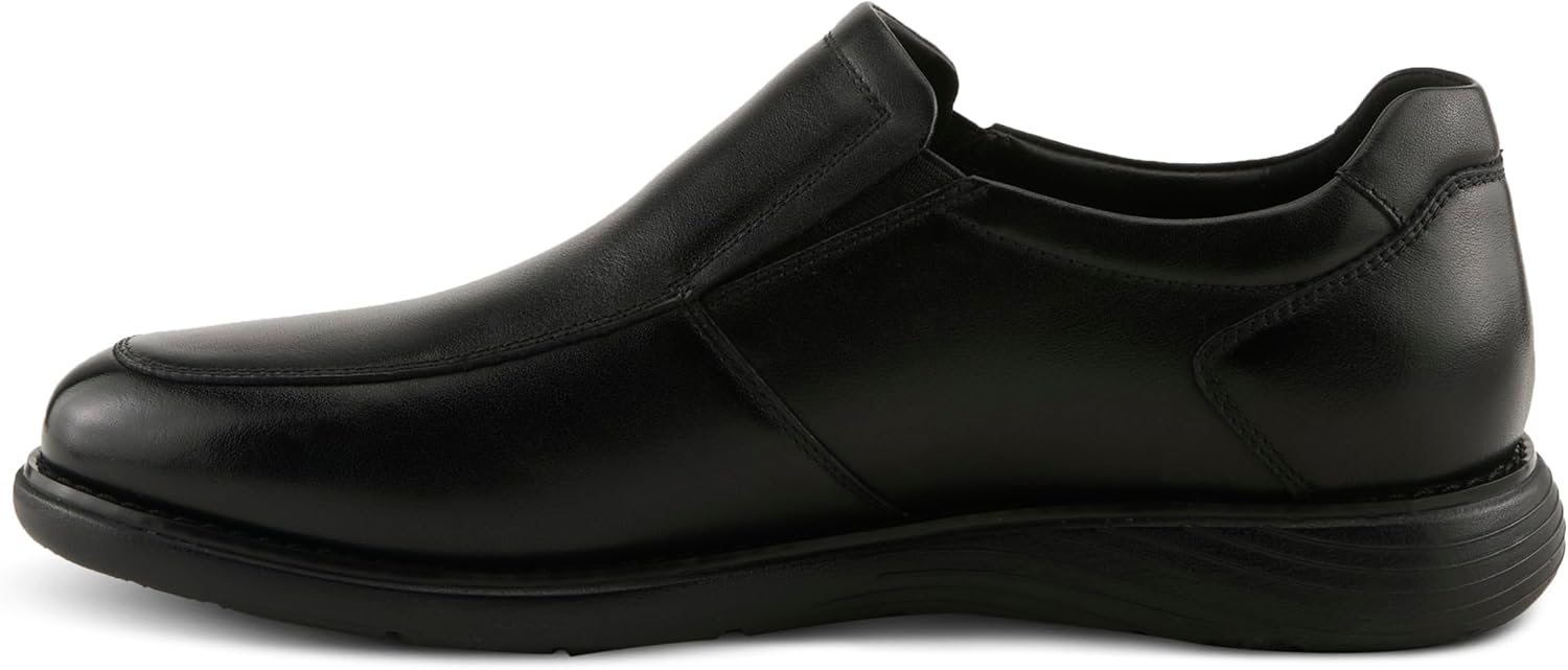 Мужские слипоны Spring Step ABSHER из кожи - повседневные лодочки с хлопковой подкладкой, черный — фото 3