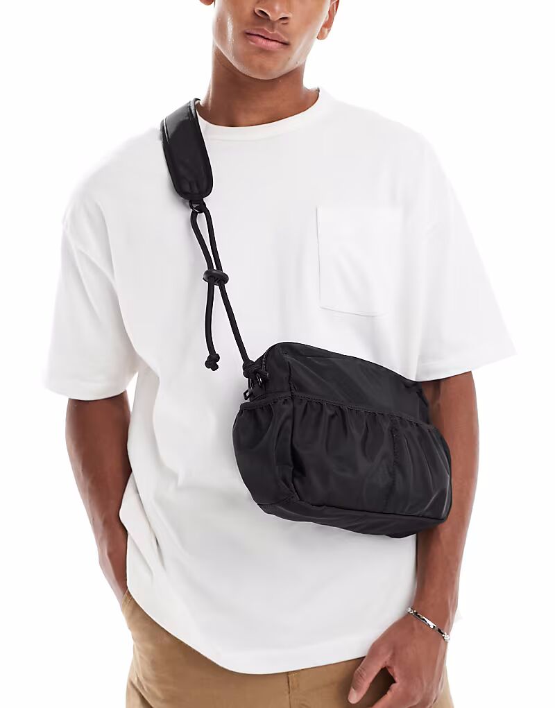

Сумка через плечо из нейлона ASOS DESIGN черного цвета