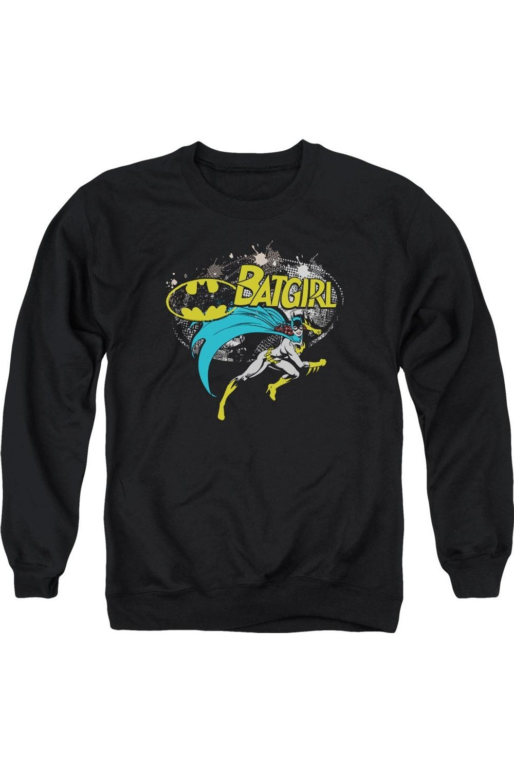 

Толстовка Batman Batgirl Halftone для взрослых с круглым вырезом Gildan, черный