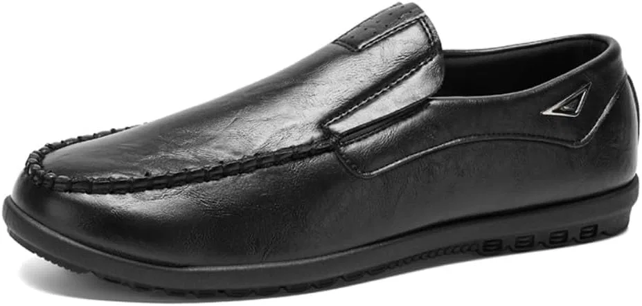 Туфли лоферы кожаные Mens Loafers, 9900 Black Adornosbt