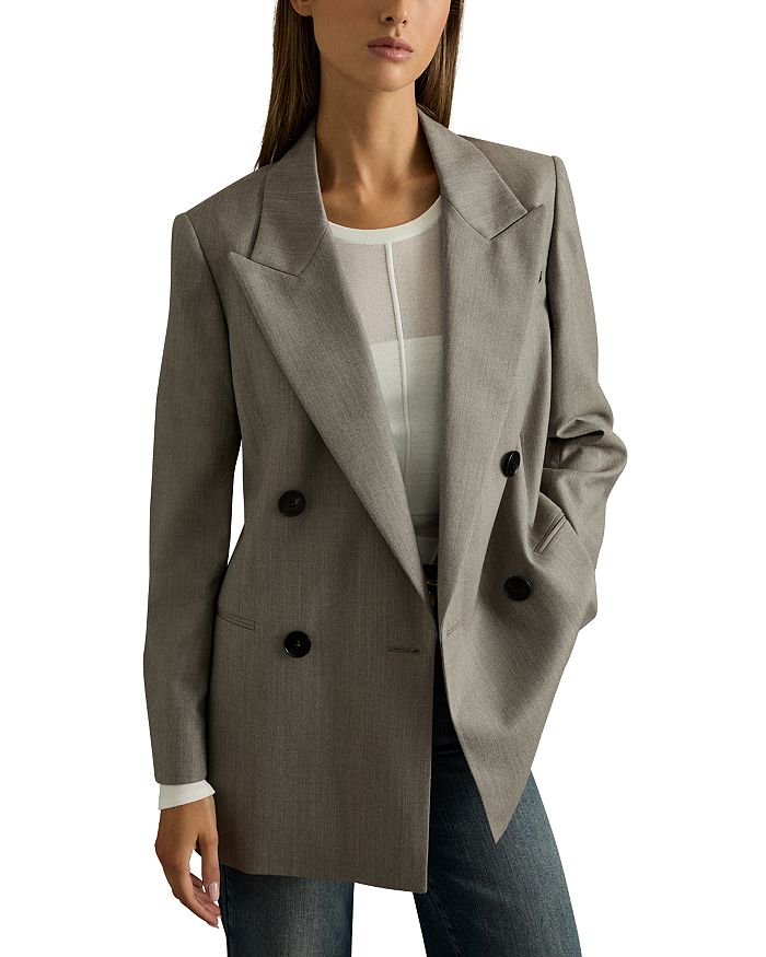 

Блейзер оверсайз REISS, серый