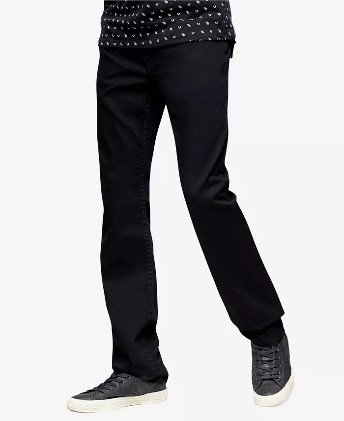 

Мужские джинсы Ricky прямого кроя с задними накладными карманами True Religion, черный