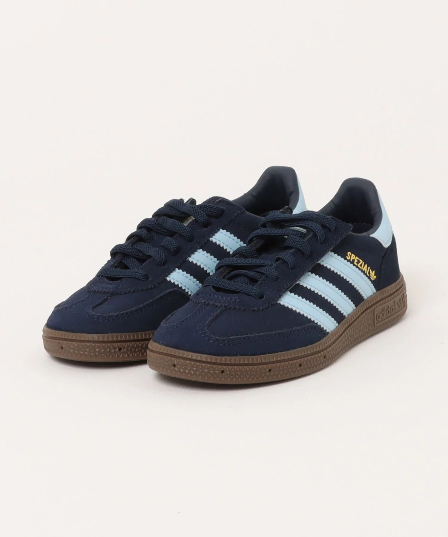 Детские кроссовки Adidas HANDBALL SPEZIAL из натуральной кожи для активных детей тёмно-синие