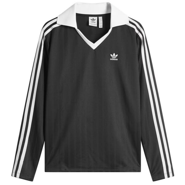

Футболка с длинным рукавом и V-образным вырезом Adidas, черный