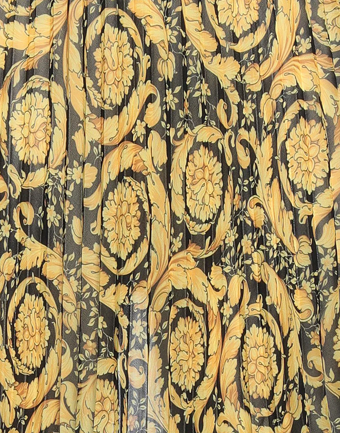 Юбка мини из шифона VERSACE желтая — фото 4
