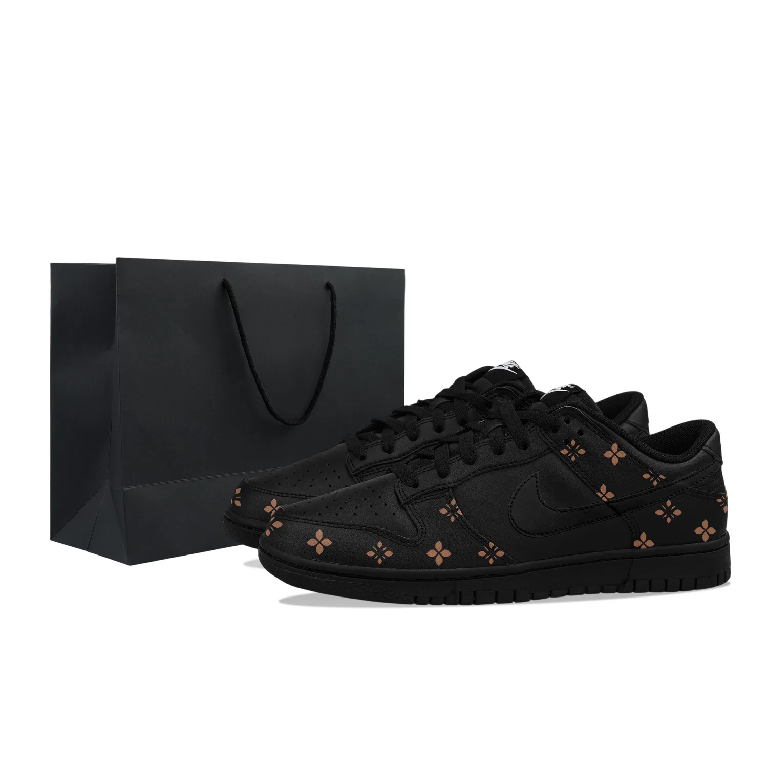 Кроссовки кожаные Nike Dunk Low Black