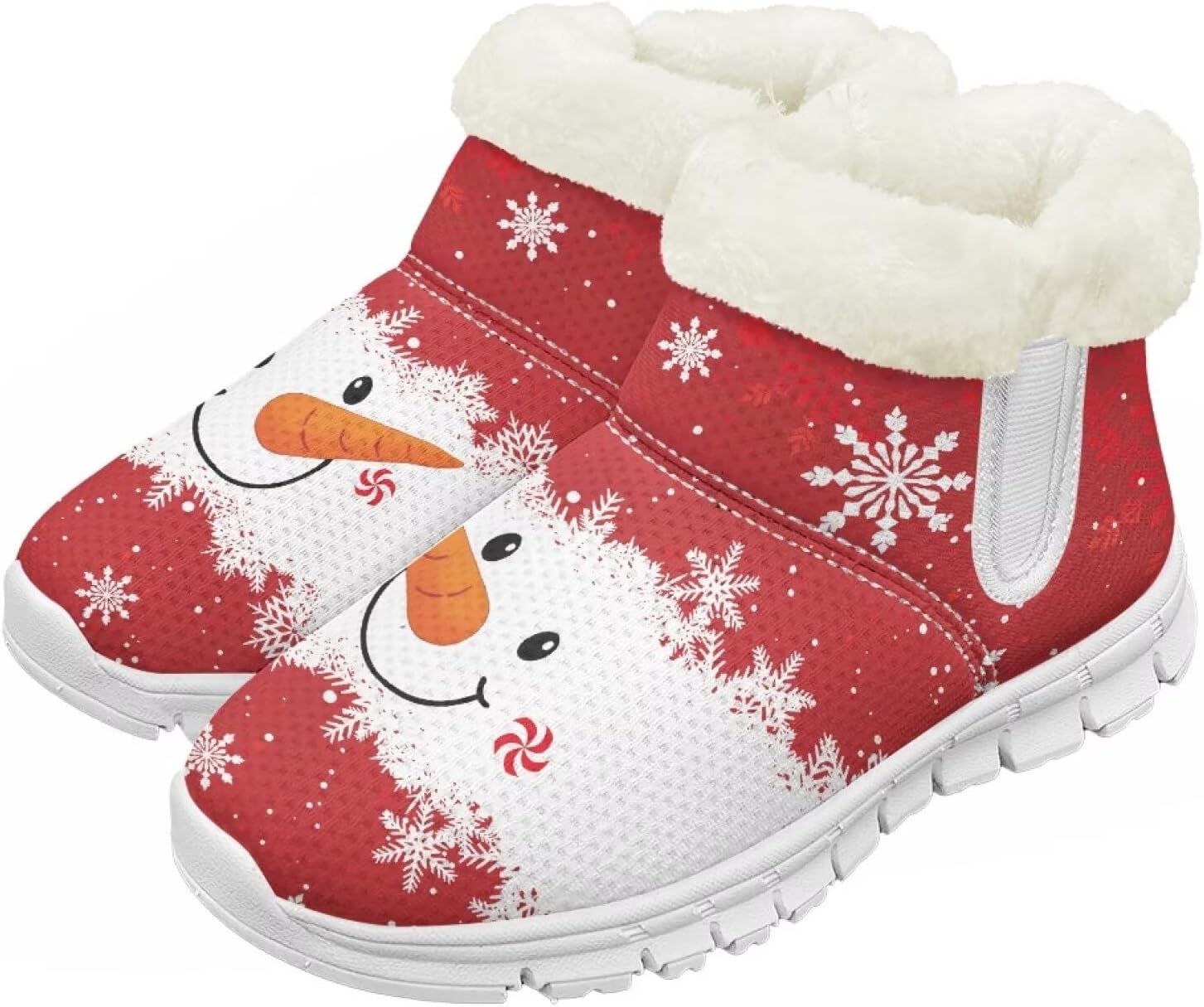 

Pzuqiu Зимние сапоги для мальчиков и девочек с водонепроницаемой утепленной меховой подкладкой для малышей, детей постарше и старших, для холодной погоды и походов на улице, белая подошва