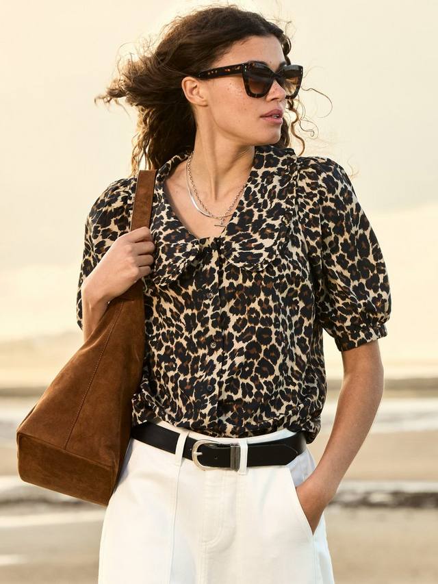 

Блузка из чистого органического хлопка courtney leopard из чистого органического хлопка Baukjen, коричневый/разноцветный