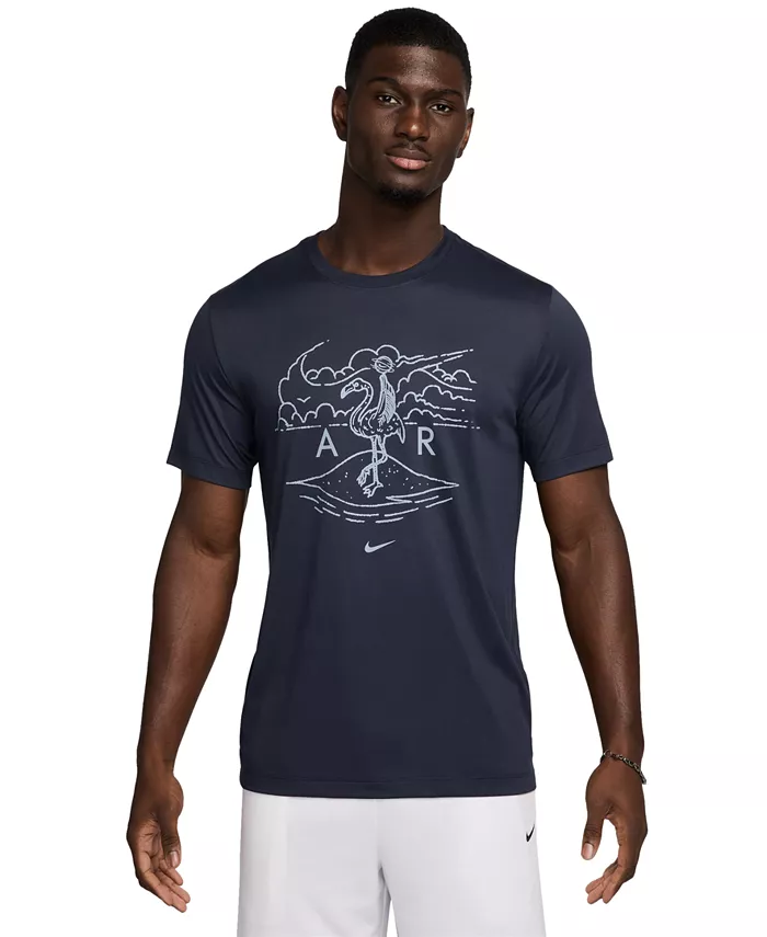 

Мужская баскетбольная футболка Dri-FIT с логотипом Flamingo Nike, черный