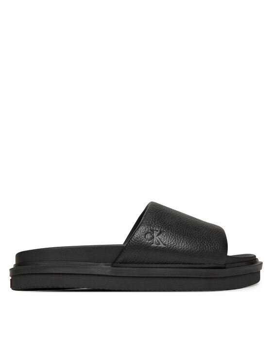 

Мюли Flat Molded Slide Sandal Lth YM0YM01225 Calvin Klein Jeans, черный