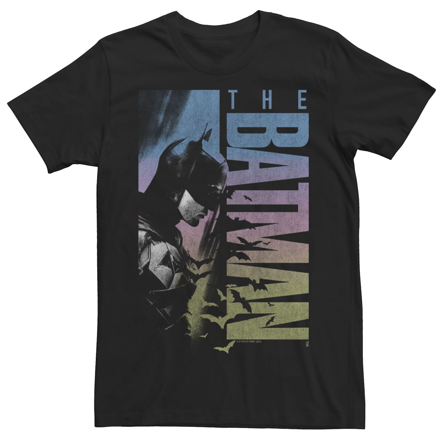 

Мужская футболка с радужным плакатом DC Comics The Batman Licensed Character