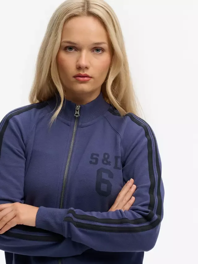 Спортивная куртка Athletic Essentials на молнии, темно-синяя (Mariner Navy) Superdry — фото 4