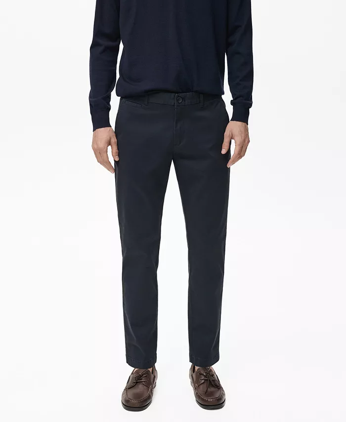 

Мужские укороченные зауженные брюки чино Prato Mango, синий