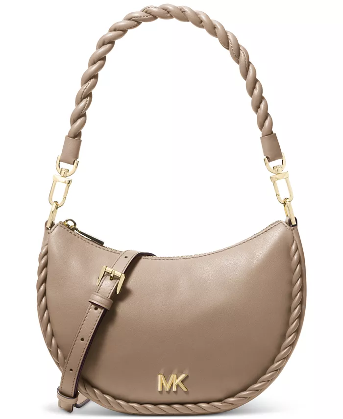 

Маленький кожаный конвертируемый клатч Kyla Michael Kors, коричневый/бежевый