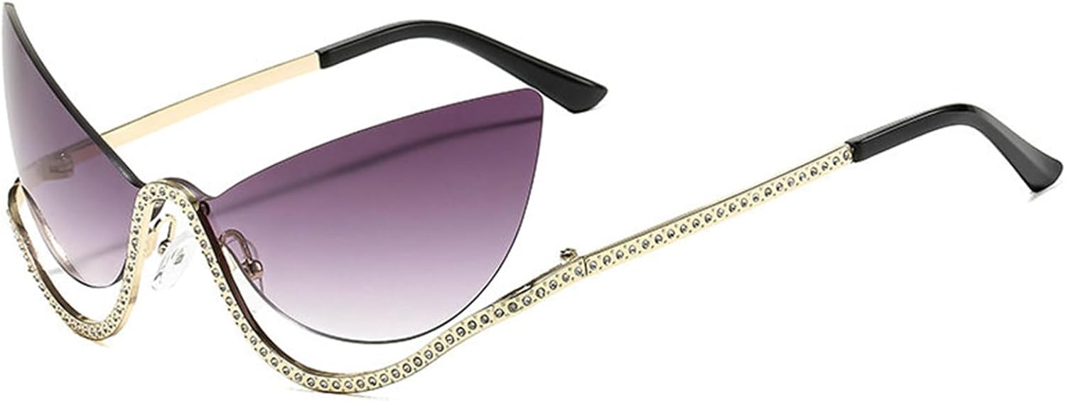 

Солнцезащитные очки «кошачий глаз» от Helena Fashion для женщин, с большими оправами, украшенные стразами, узкие, золотистые, для вечеринок, с защитой от ультрафиолета UV400, C2