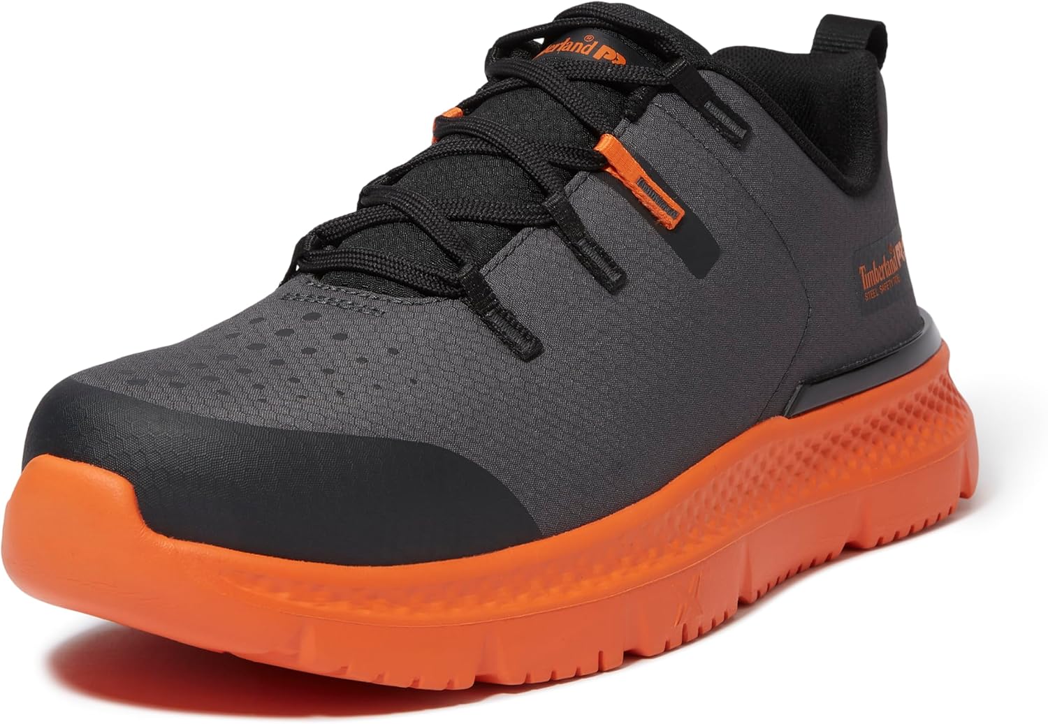 

Timberland PRO мужские рабочие кроссовки Intercept со стальным мыском, Dark Grey/Orange