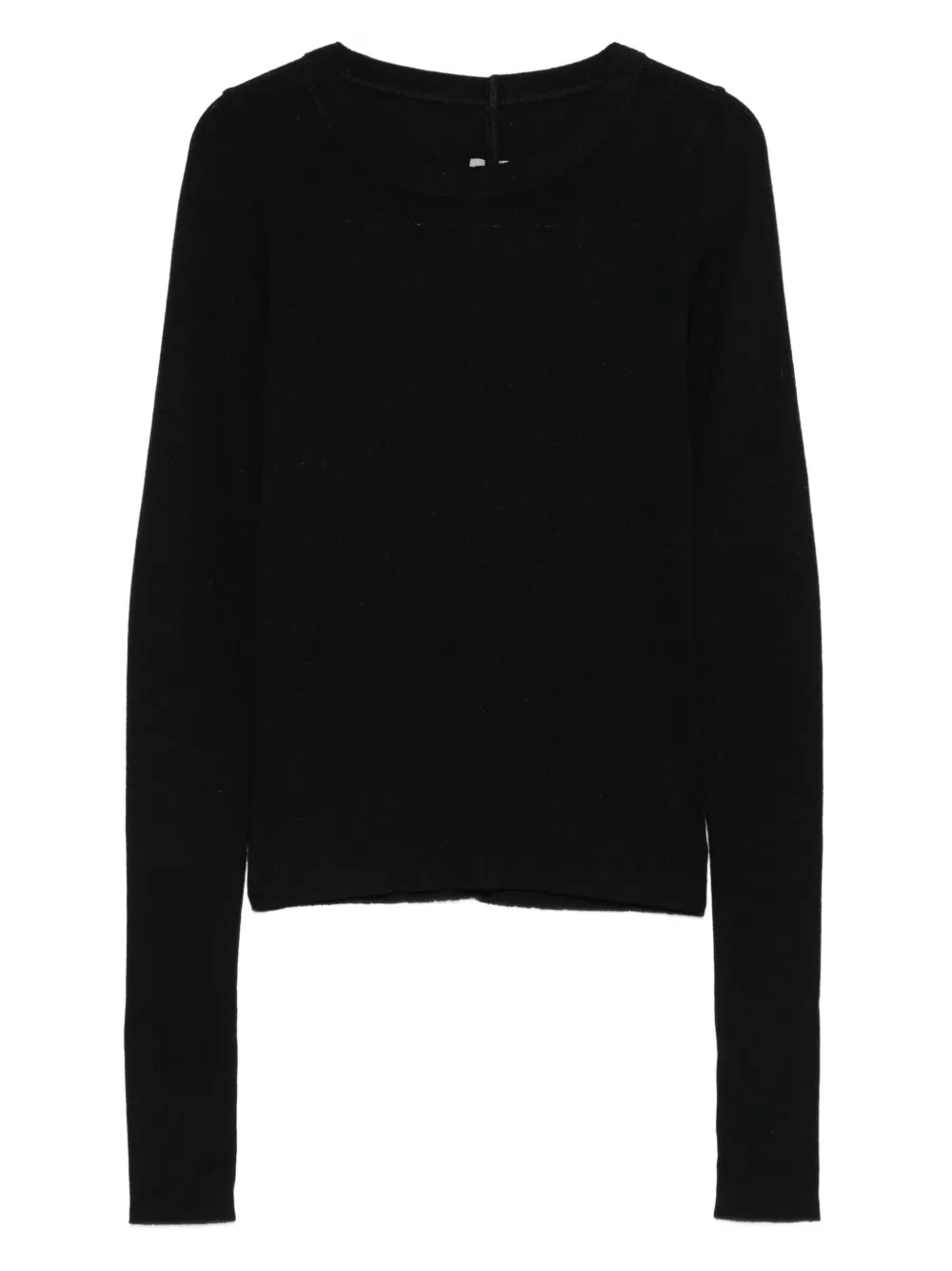 

Топ с длинными рукавами и круглым вырезом Rick Owens, черный