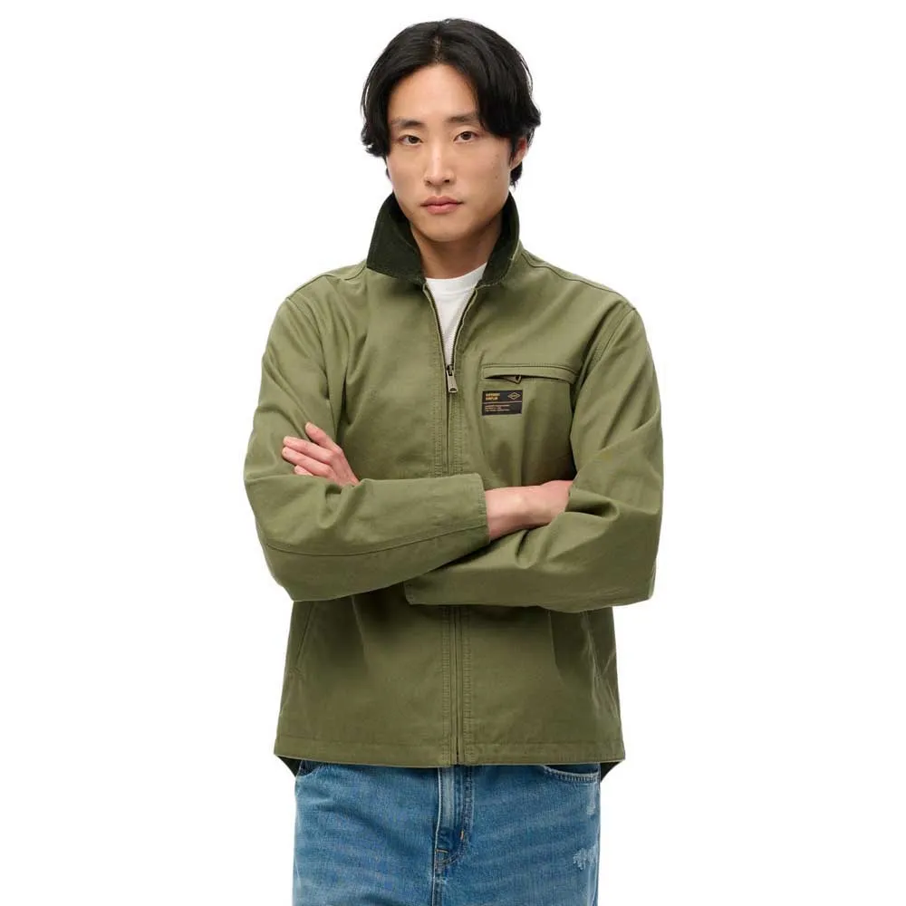 

Куртка Superdry Cord Collar Ranch bomber, зеленый