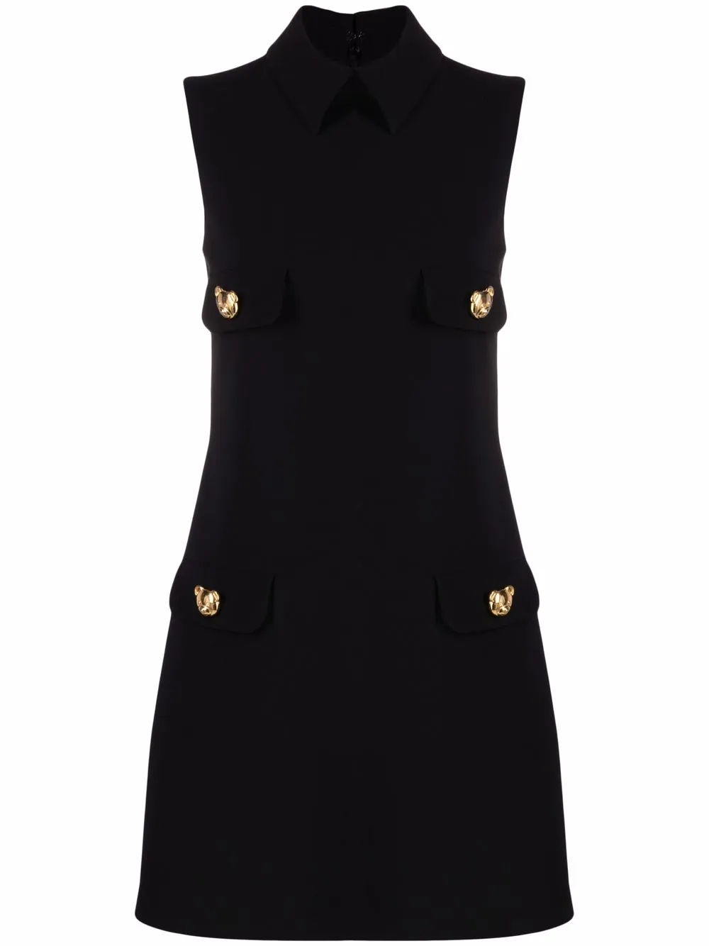 

Платье с декоративными пуговицами Moschino, черный