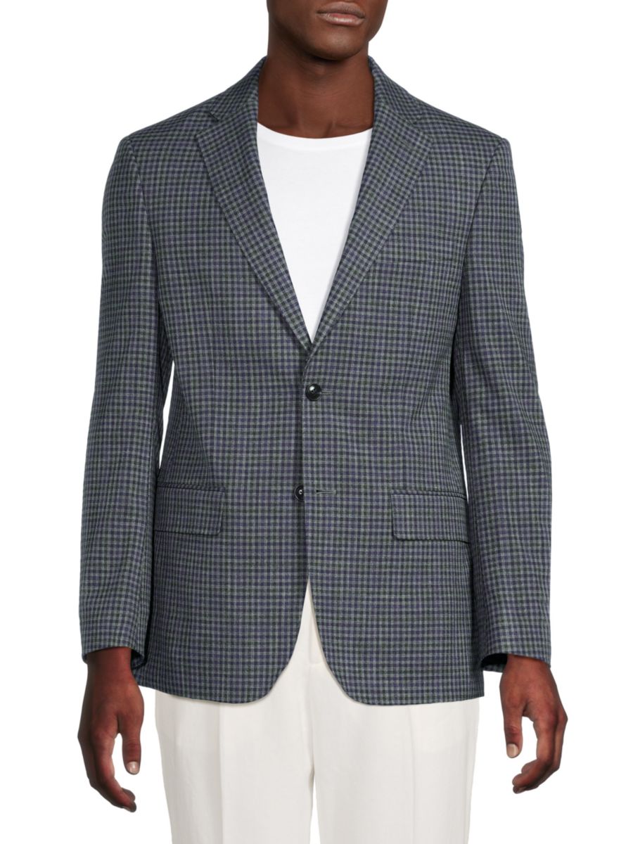 

Спортивное пальто современного кроя из шерстяной смеси в клетку Tommy Hilfiger, цвет Grey Blue, Серый, Спортивное пальто современного кроя из шерстяной смеси в клетку Tommy Hilfiger, цвет Grey Blue