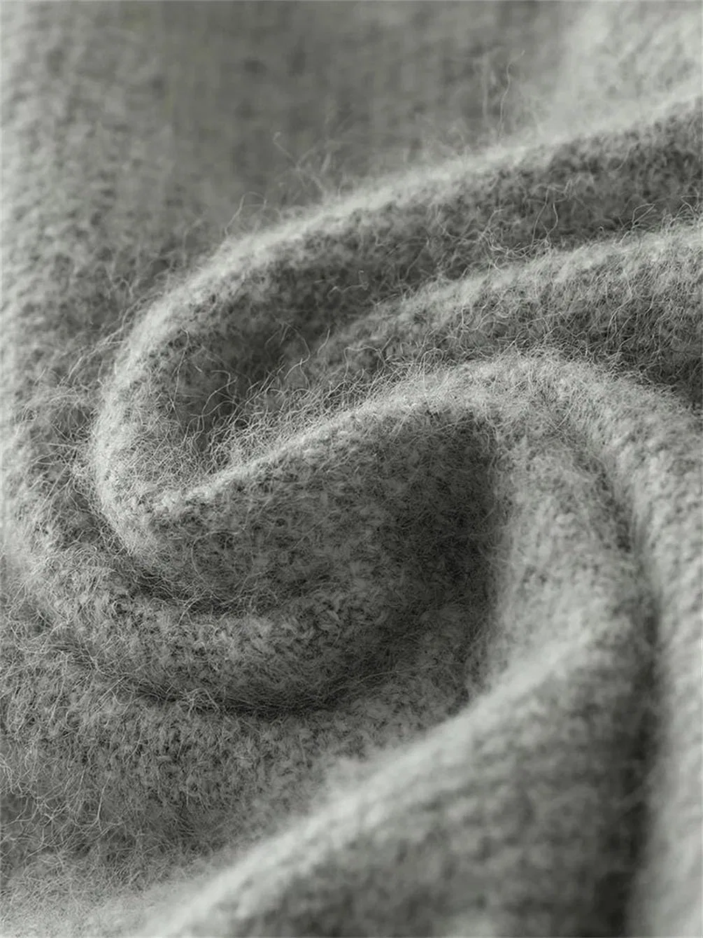 100 Percent Mink Cashmere мужской свитер с V-образным вырезом, длинным рукавом, пуловер, вязаный, повседневный, свободный, мягкий, теплый топ Generic, бежевый — фото 4