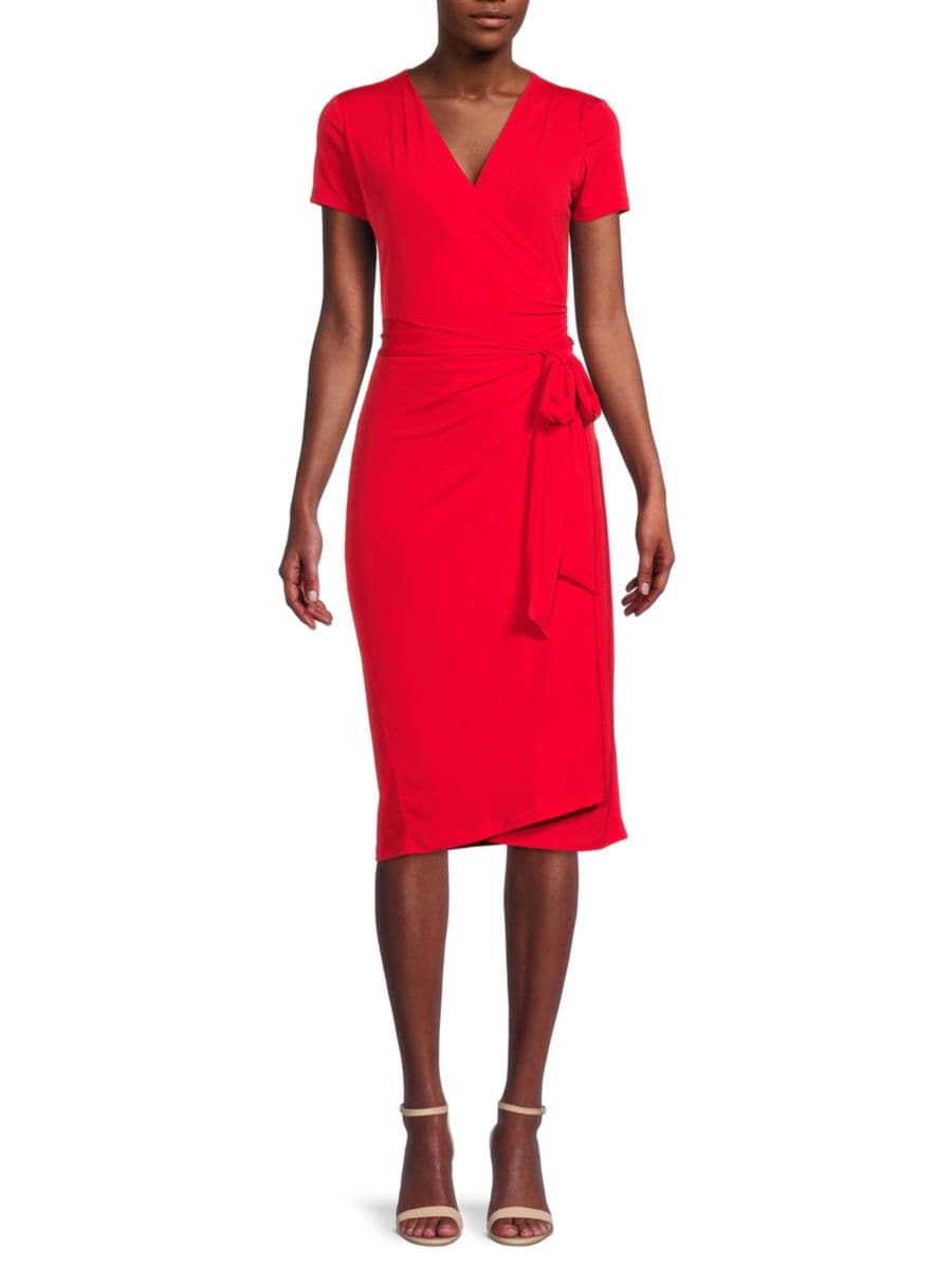 

Платье-халат из джерси длиной до колена Renee C., красный