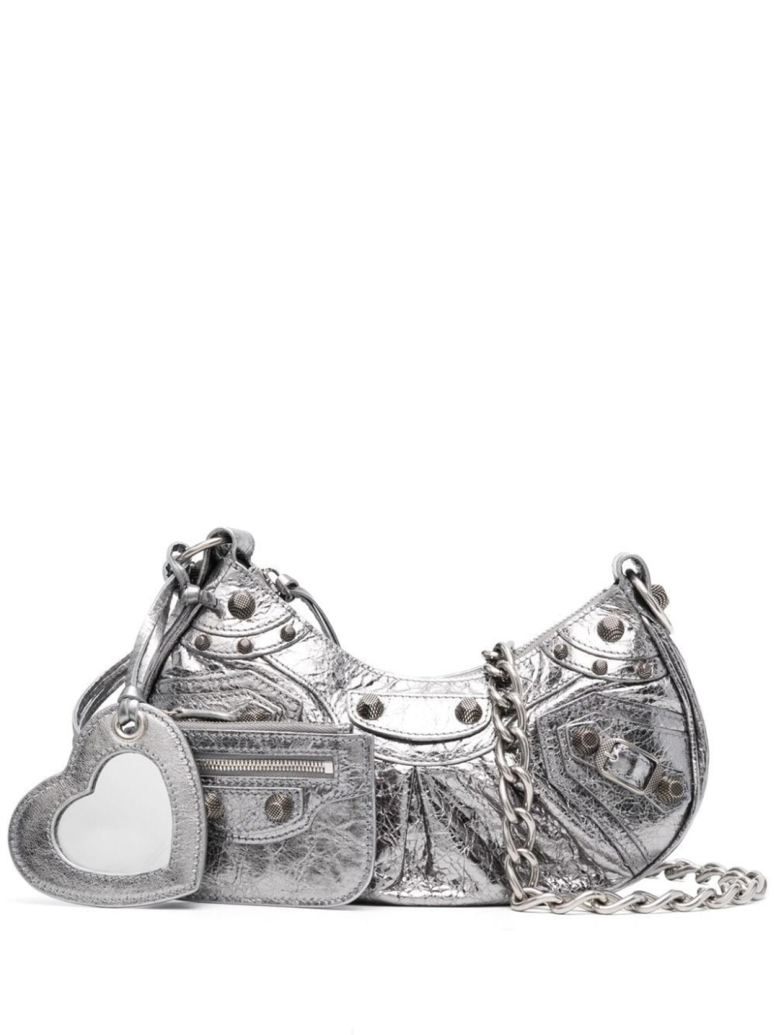 

Сумка на плечо Balenciaga Le Cagole XS, серебристый