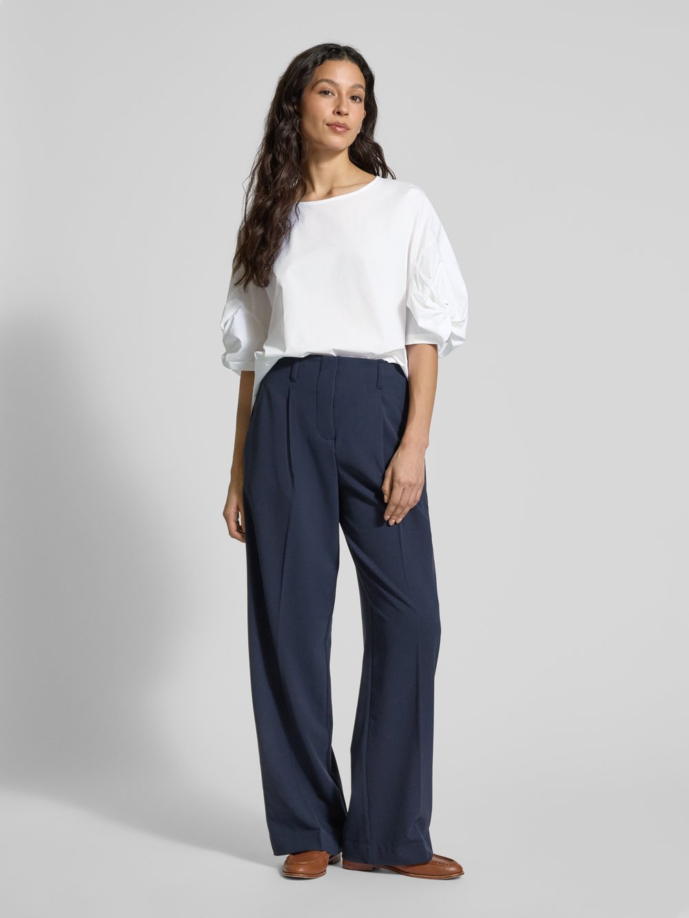 

Блузка свободного кроя с рукавами 3/4 Emporio Armani, белый
