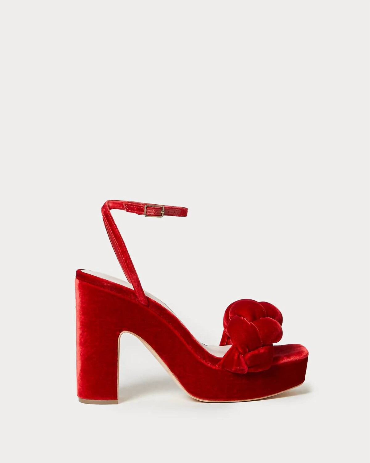 Алые женские босоножки на каблуке на платформе Fae Loeffler Randall, алый — фото 3
