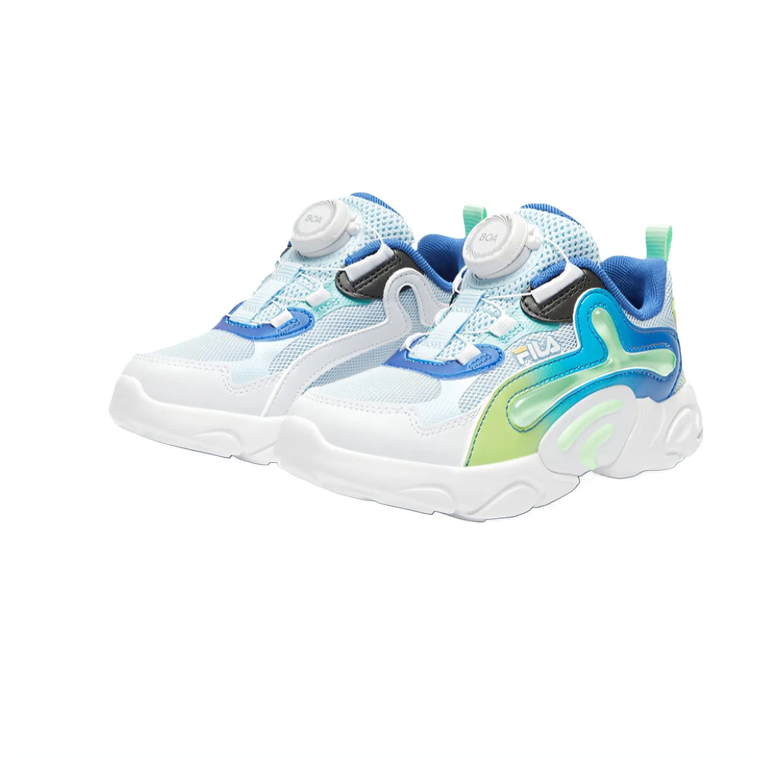 Кроссовки беговые FILA KIDS Glaze Grass Blue/FILA White — фото 2